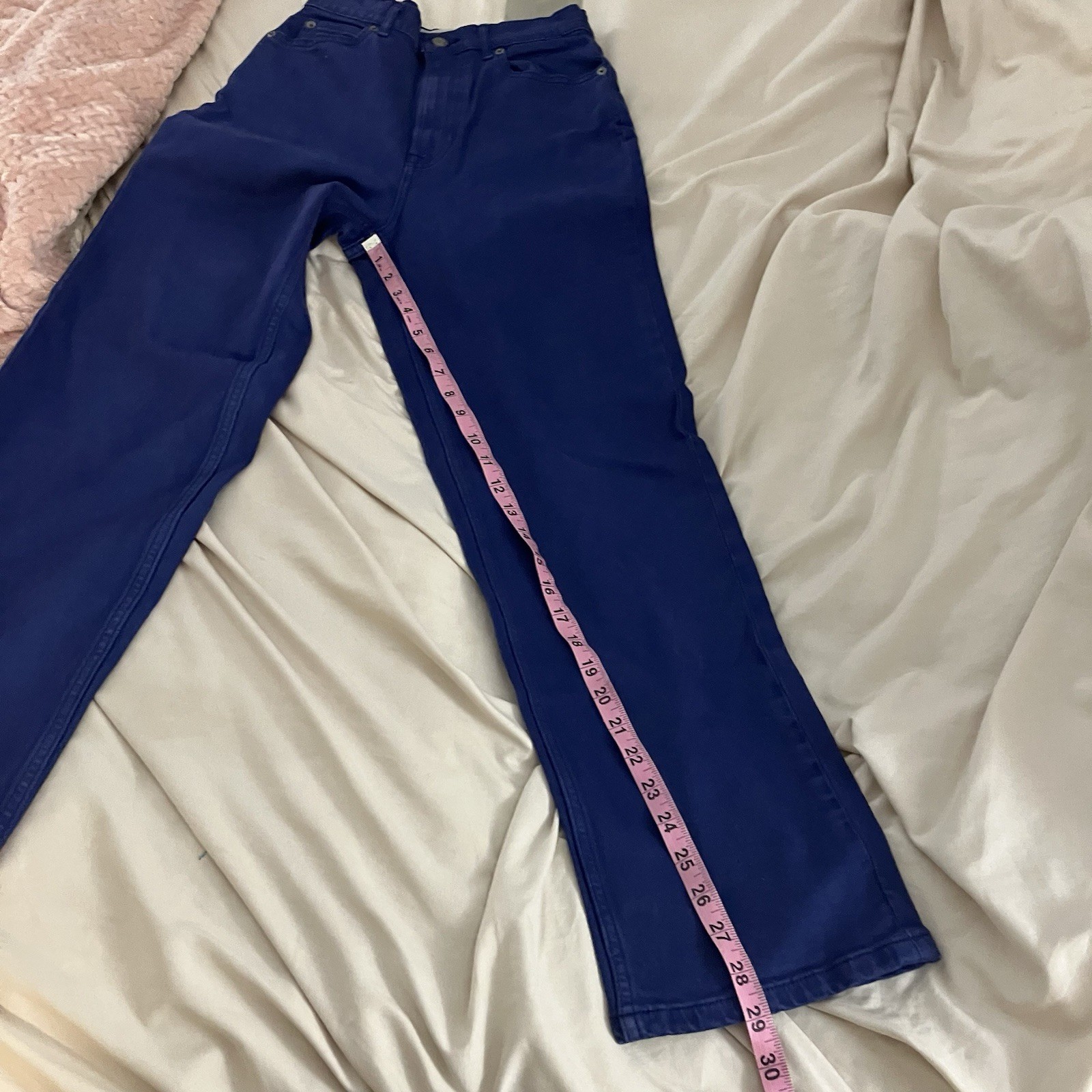 Everlane Way High Straight Leg Jean Women’s Size 26 Tall Blue Low Stretch