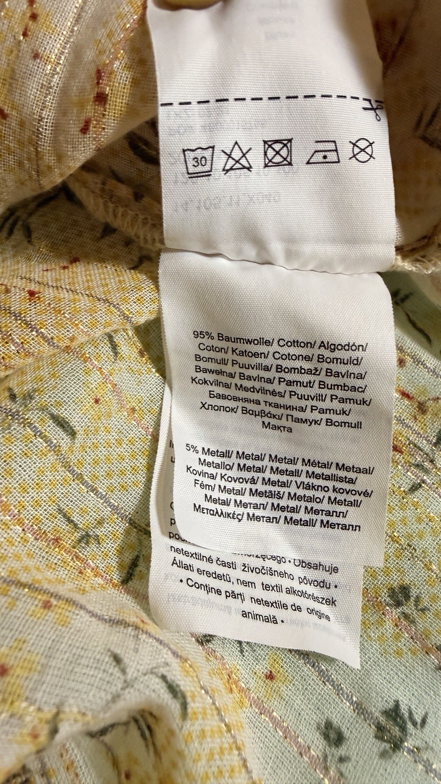 S. Oliver Yellow Floral Pleated Peasant Blouse,cottagecore, prairie,boho chic,