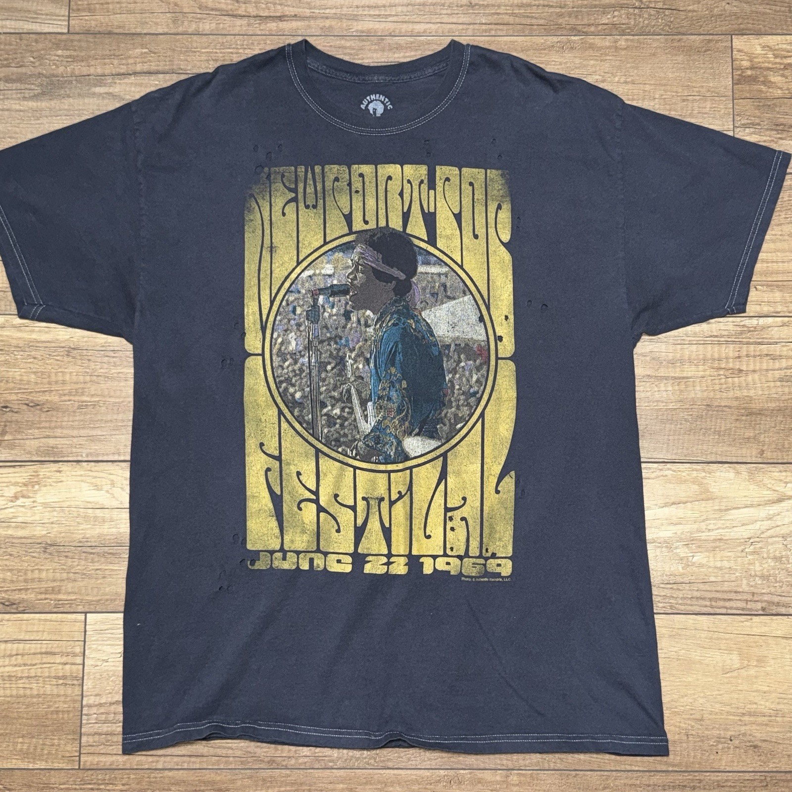 Jimmy Hendrix by Goodie Two Sleeves Oversized Distressed T Shirt Womens L