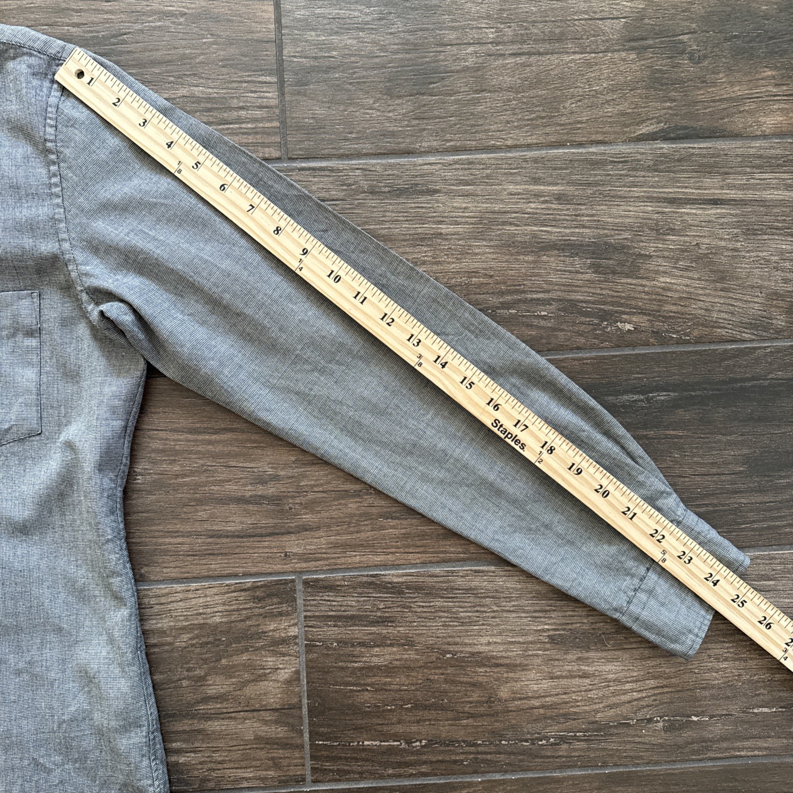 Comme des Garcons Homme Plus Shirt Men Medium Gray Wool Silk Made in Japan