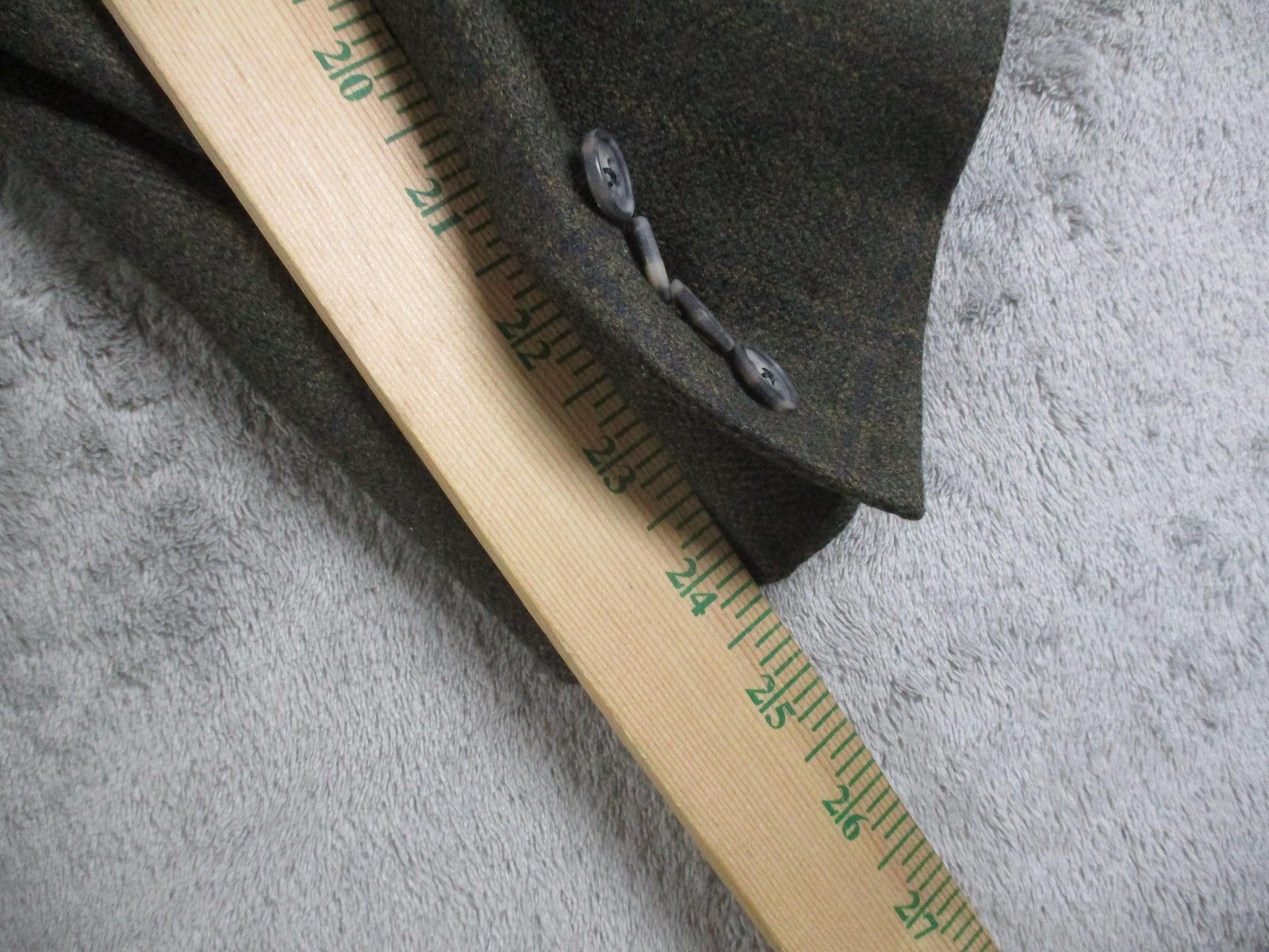 Tallia Blazer Mens Large Green Wool Windowpane Plaid Sport Coat Made Canada