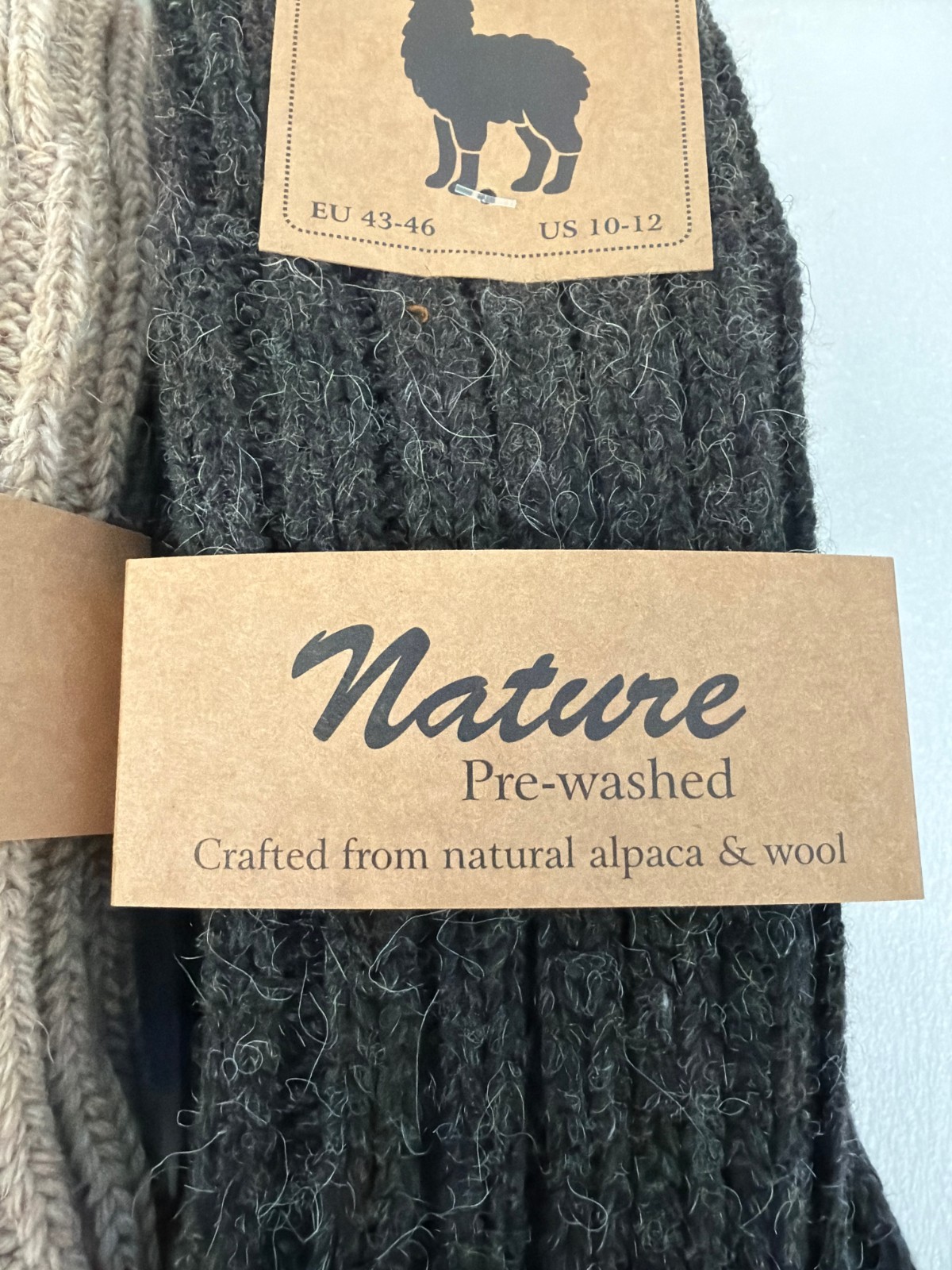 4 pairs alpaca wool socks thermal tick knitted winter socks for women & men