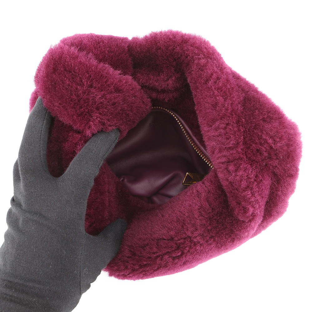 Bottega Veneta Jodie Handbag Size Mini Shearling Purple 680697