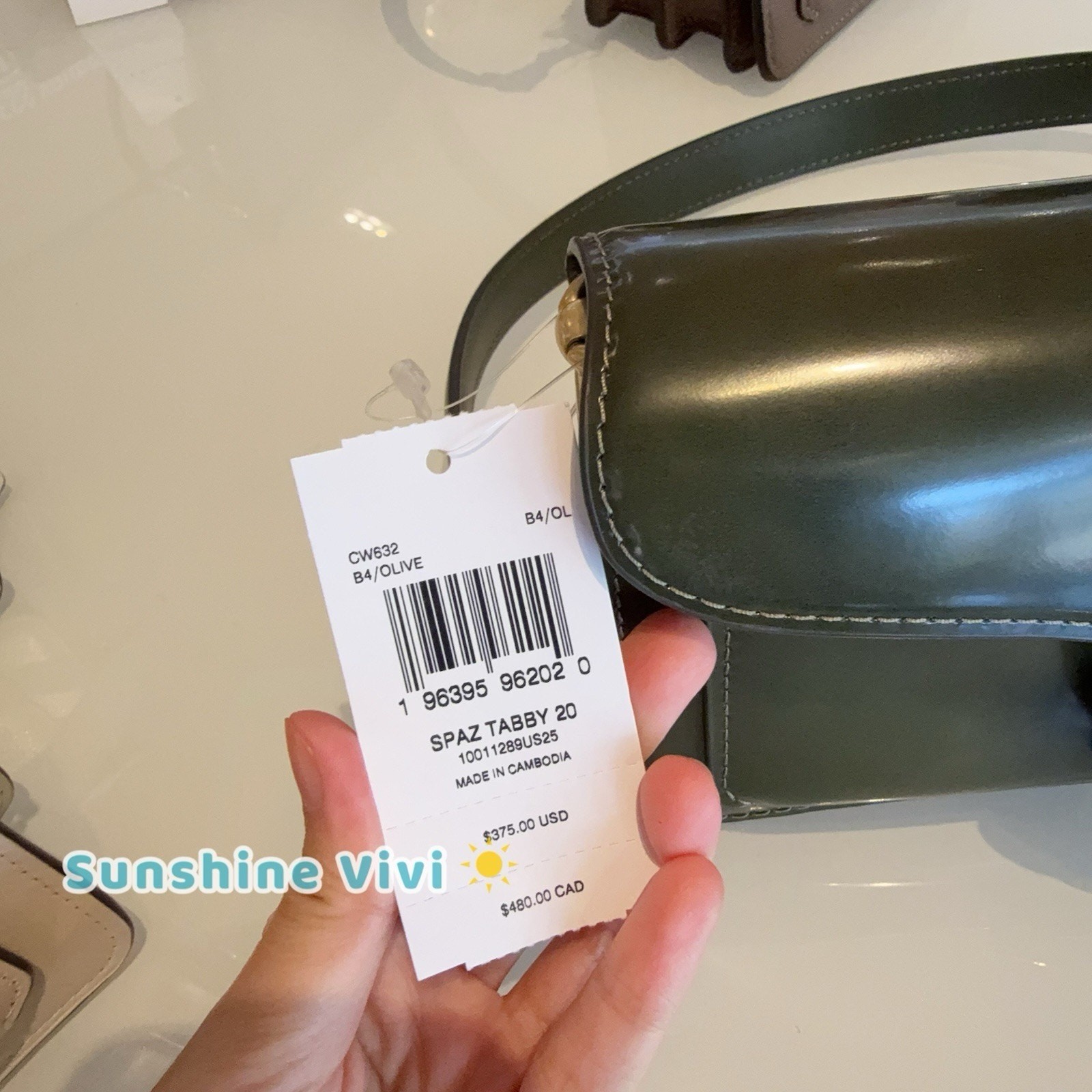 NWT COACH Tabby Shoulder Bag 20 Brass/Olive Leather CW632