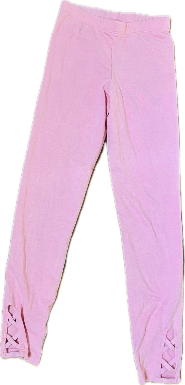 Old Navy Girls High-Waisted Stretch Coral Pink Leggings Size Large (10/12)