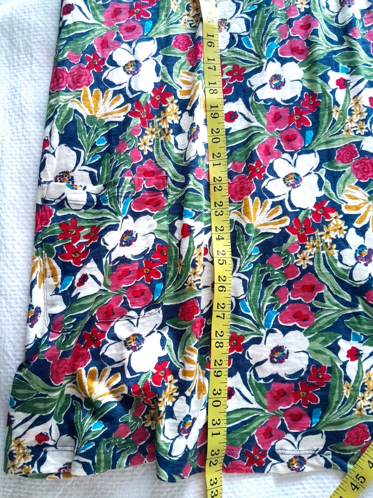 Seasalt jersey tunic, garden flowers, pink.green/white, size 20