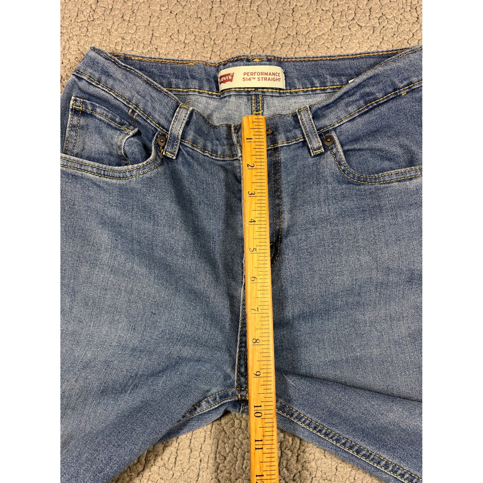 Levi’s 514 Performance Straight Leg Jeans Boys Size 18 Reg 29×31 Blue Denim