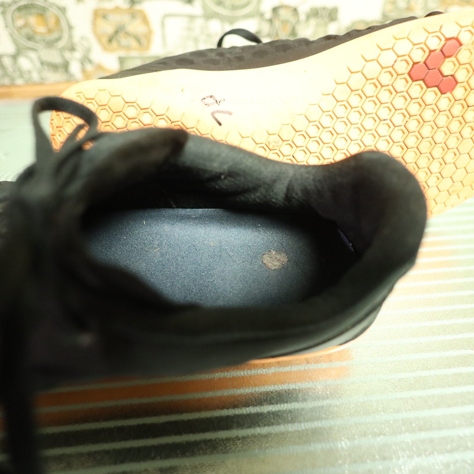 Vivobarefoot Stealth III Otillo Men’s Running Shoes Black Orange Size 44 (US 11)