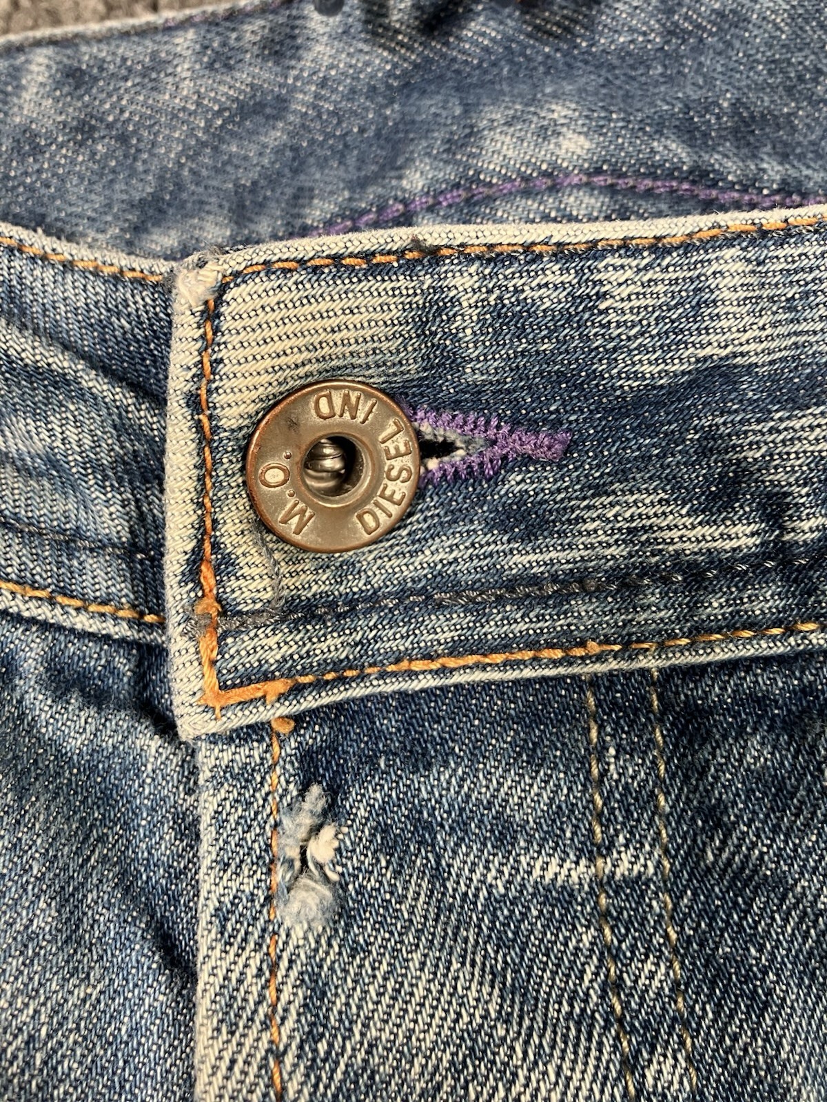 Diesel ZAF 796 Flared Leg Button Fly Denim Jeans Waist 32X30 (cut To 26)