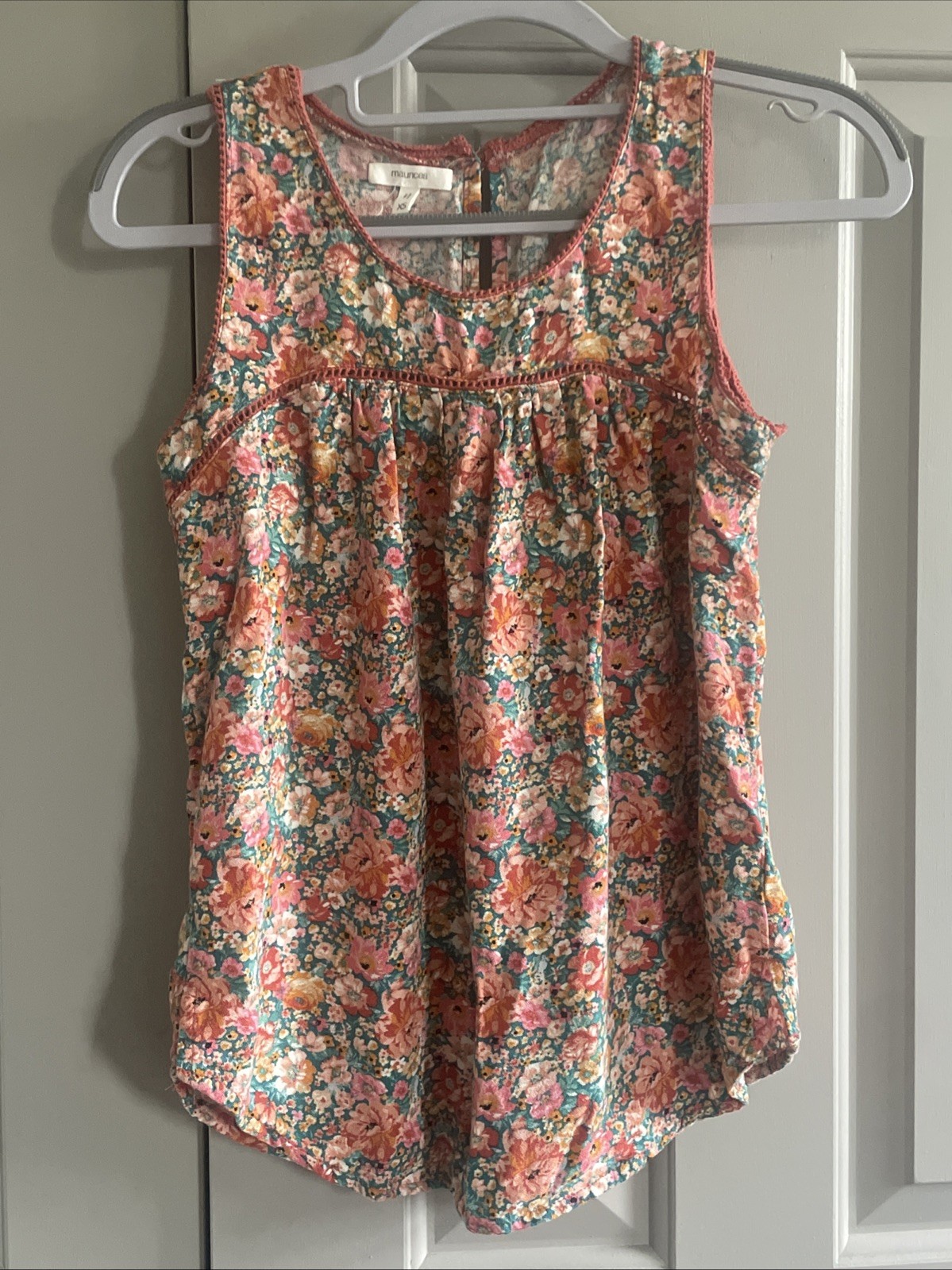 Maurices Women’s Lace Detail Yoke Floral Tank Top Size XS
