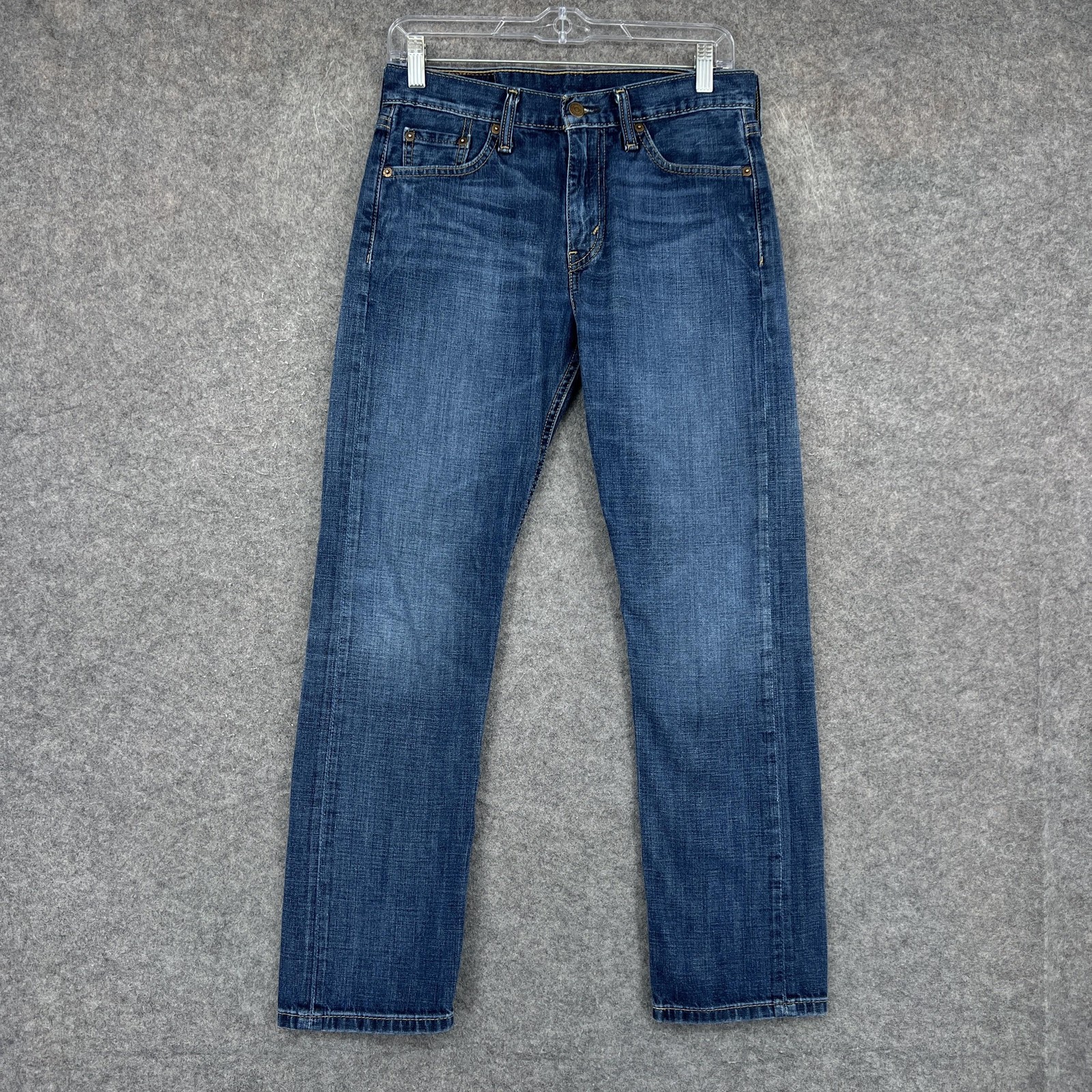 Levis 513 Jeans Mens 29×30 Blue Medium Wash Slim Straight Denim 100% Cotton
