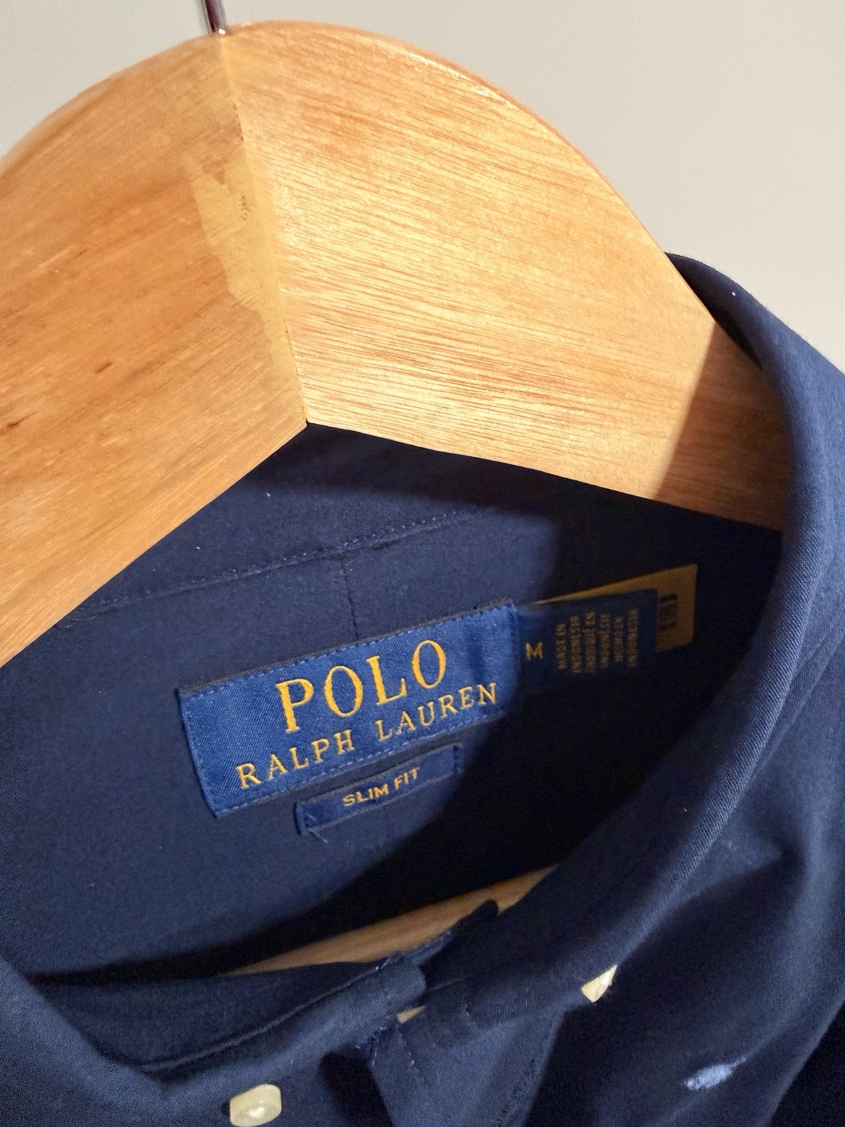 2-Pack Polo Ralph Lauren Men’s Long Sleeve Plaid Solid Size M Slim Fit