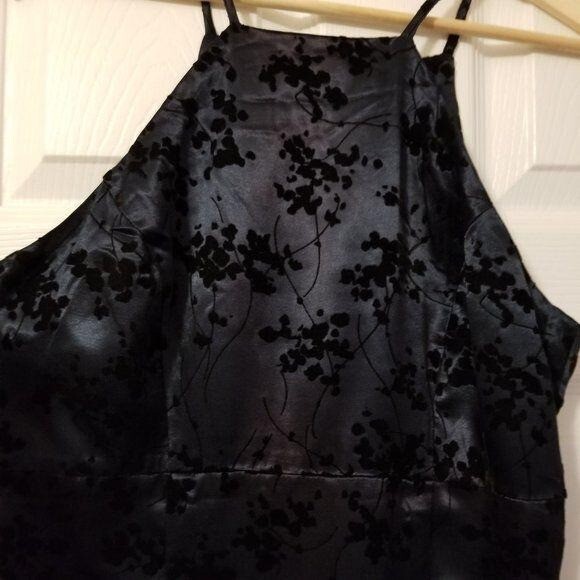 VTG Breakin Loose Formal Halter Pencil dress Juniors size 7 90s Prom Velvet