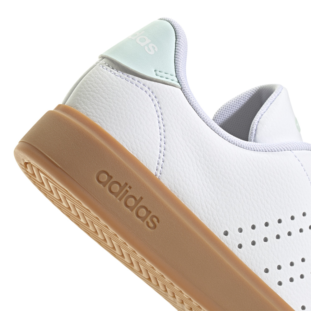 adidas Advantage 2.0 Lace Up Womens White Sneakers Casual Shoes JH6855