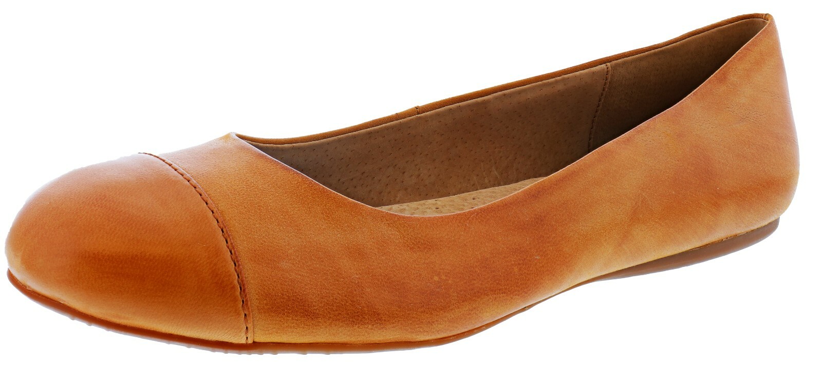 SOFTWALK WOMEN’S NAPA SLIP-ON BALLERINA FLATS TAN