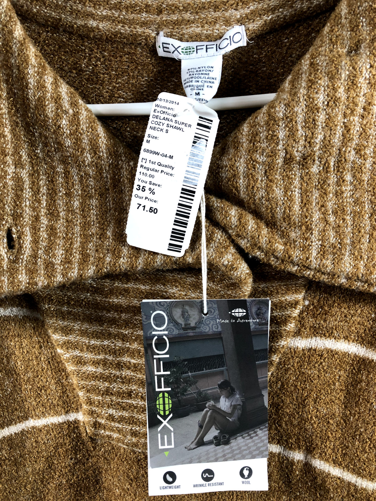 NWT ExOfficio Delana Super Cozy Shawl Women Med Pullover Mock Neck Outdoors