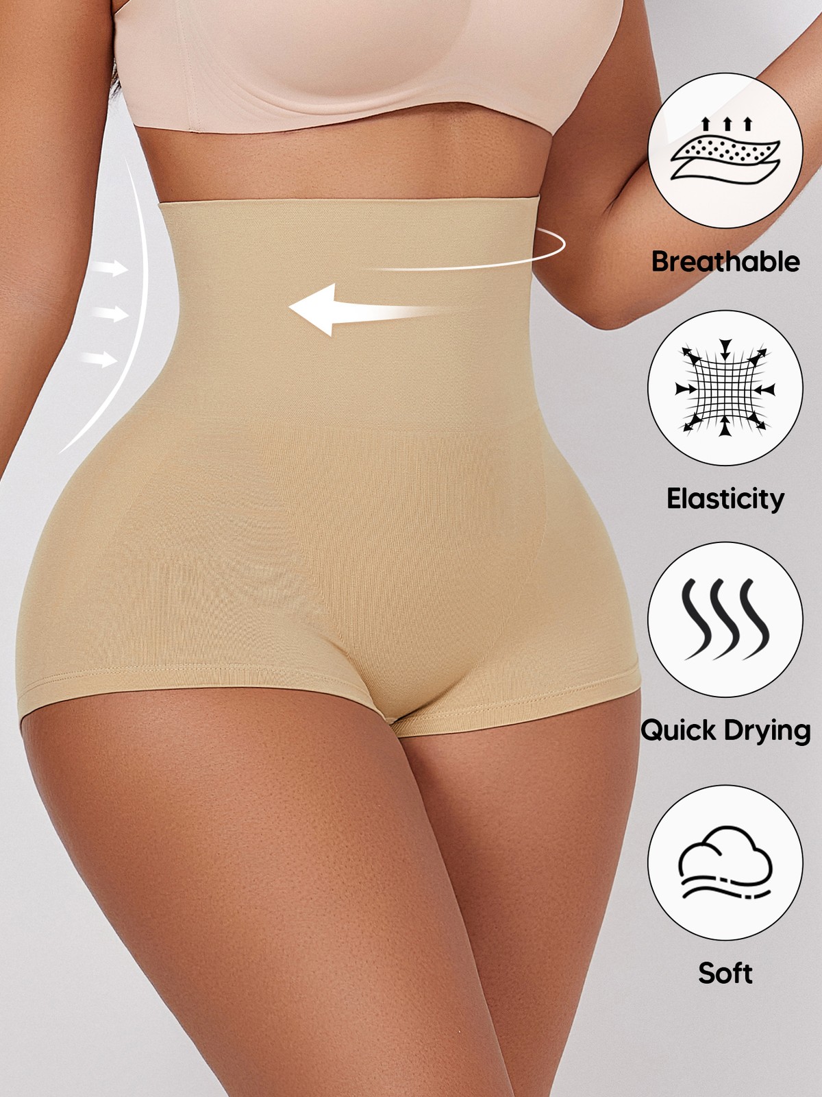 Women Tummy Control Shapewear High Waisted Body Shaper Shorts Slimming Panties