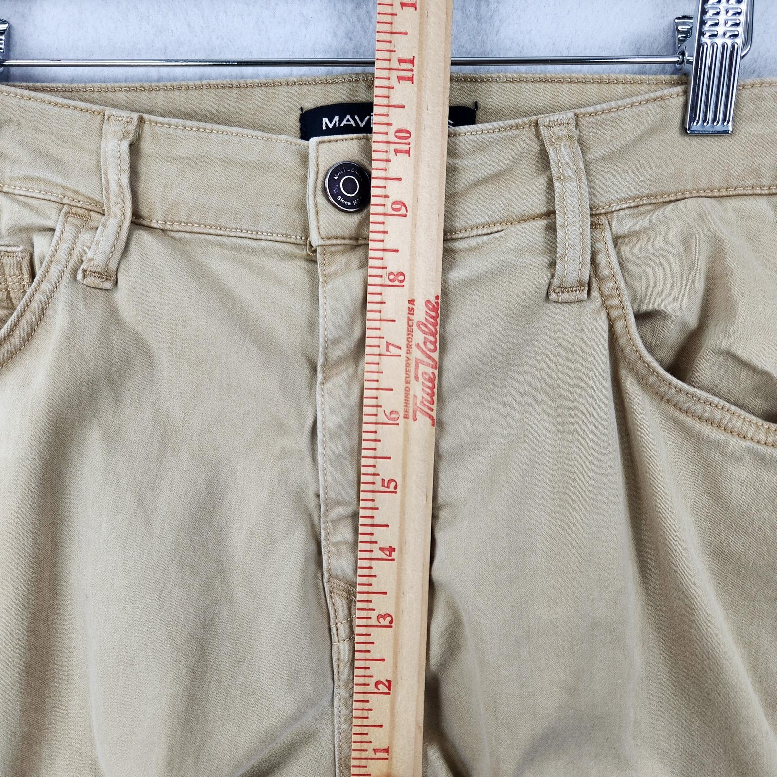 Mavi Jeans Mens 34×30 Beige Zach Straight Leg Denim Stretch Casual Pants