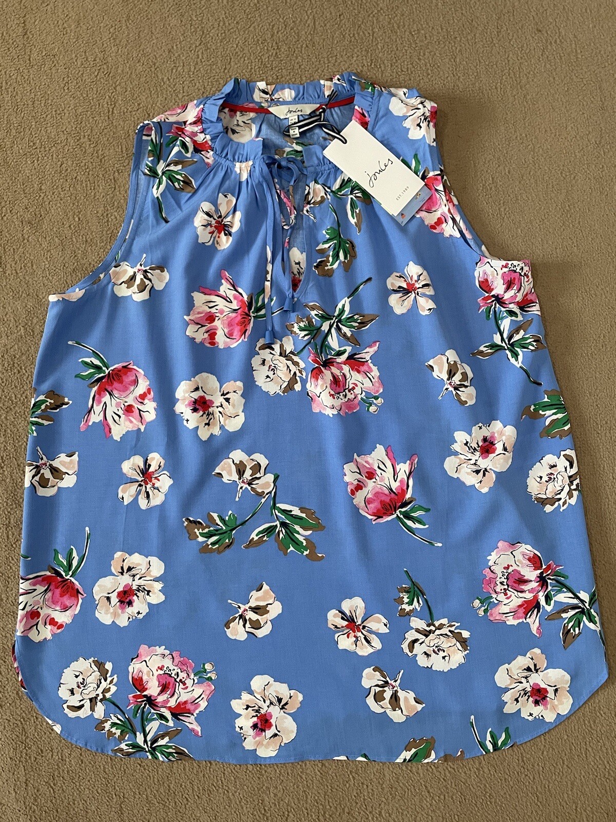 JOULES 12 Floral Woven Top RRP £39-95 – New With Tags!