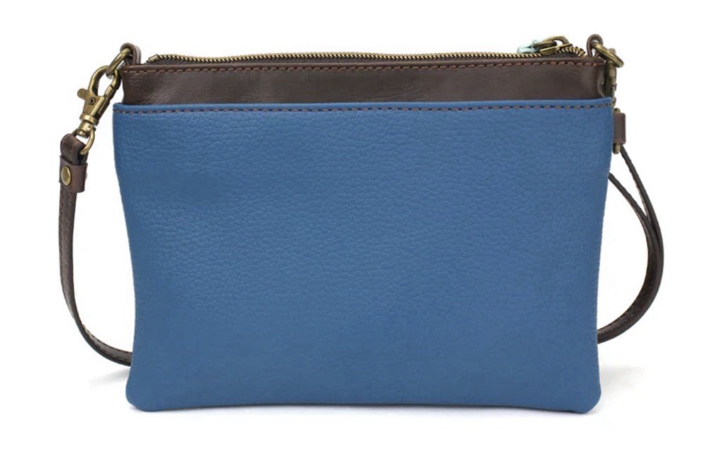 CHALA MANATEE MINI CROSSBODY CELL PHONE PURSE ADJUSTABLE STRAP OCEAN BLUE *flaw