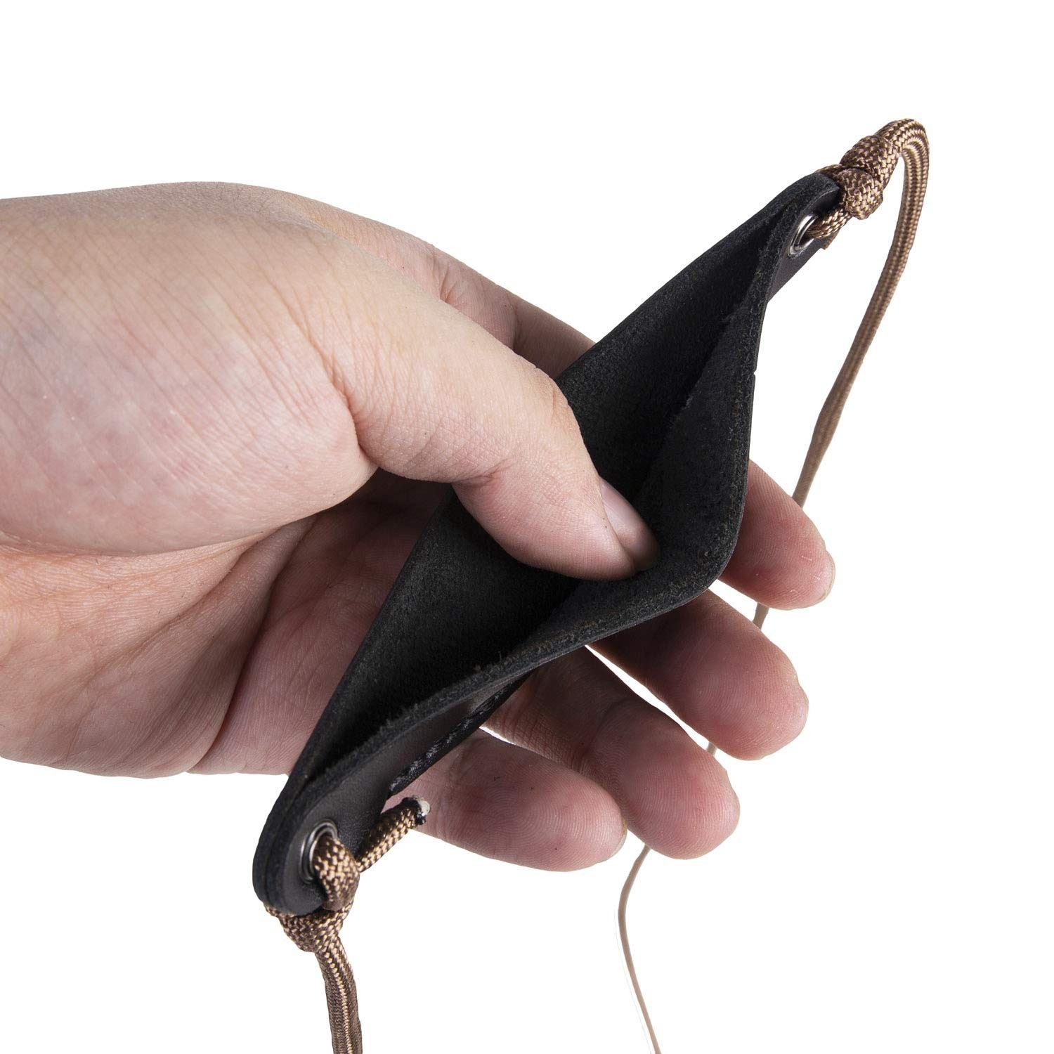 Handmade Leather Pouch Sling Shot – Vintage Style Outdoor Hunting Accessory