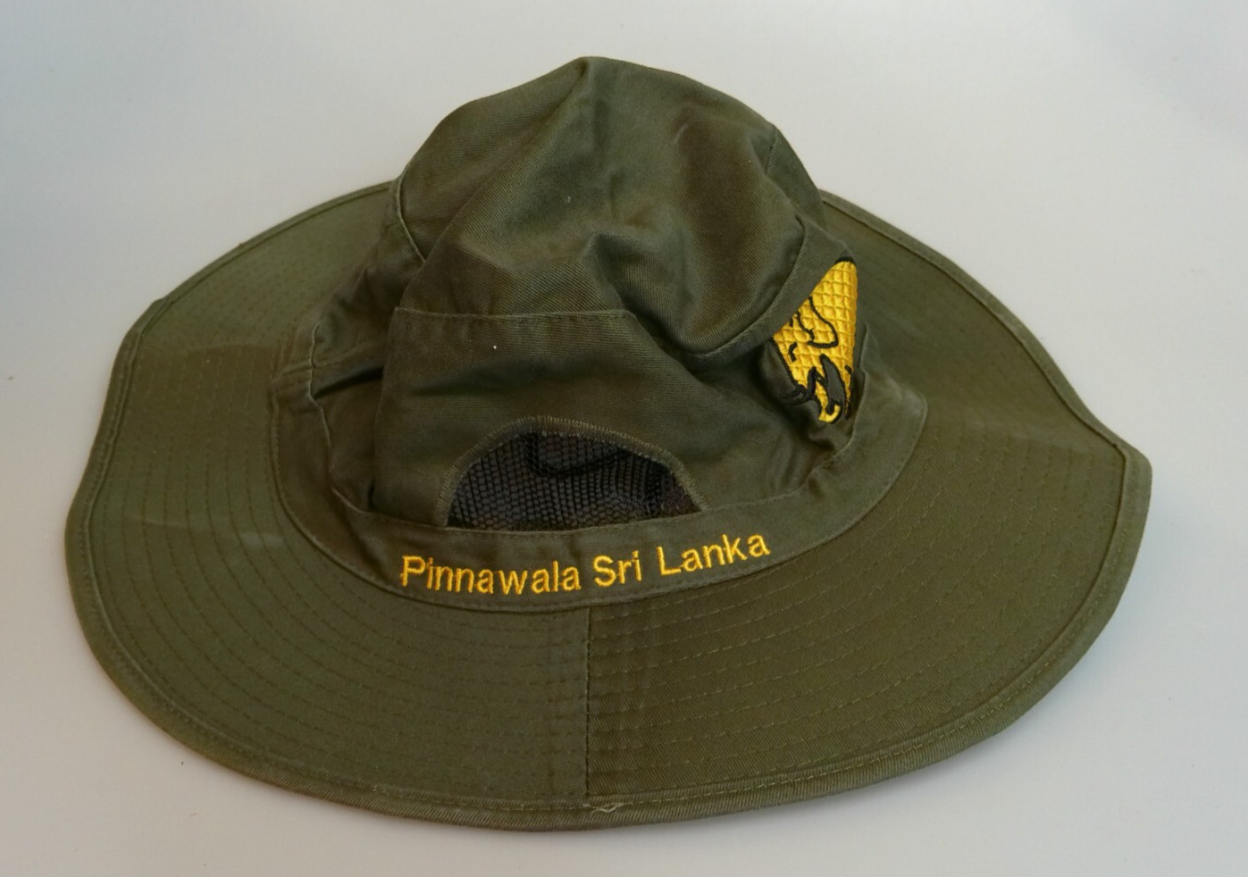 Pinnawala Sri Lanka Elephant Orphanage Safari Hat Olive Green Boonie Hat Large