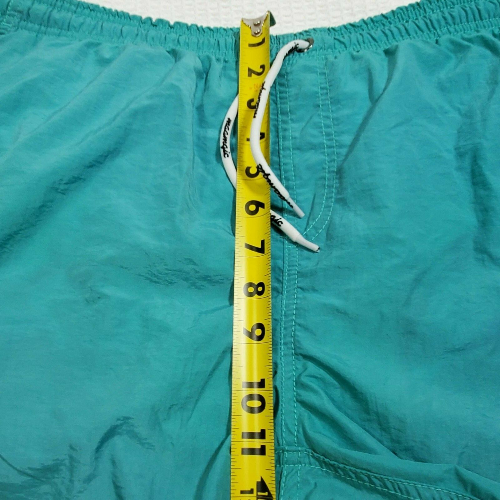 Maamgic Quick Dry Swim Trunks Teal Mesh Lined Board Shorts Mens XL
