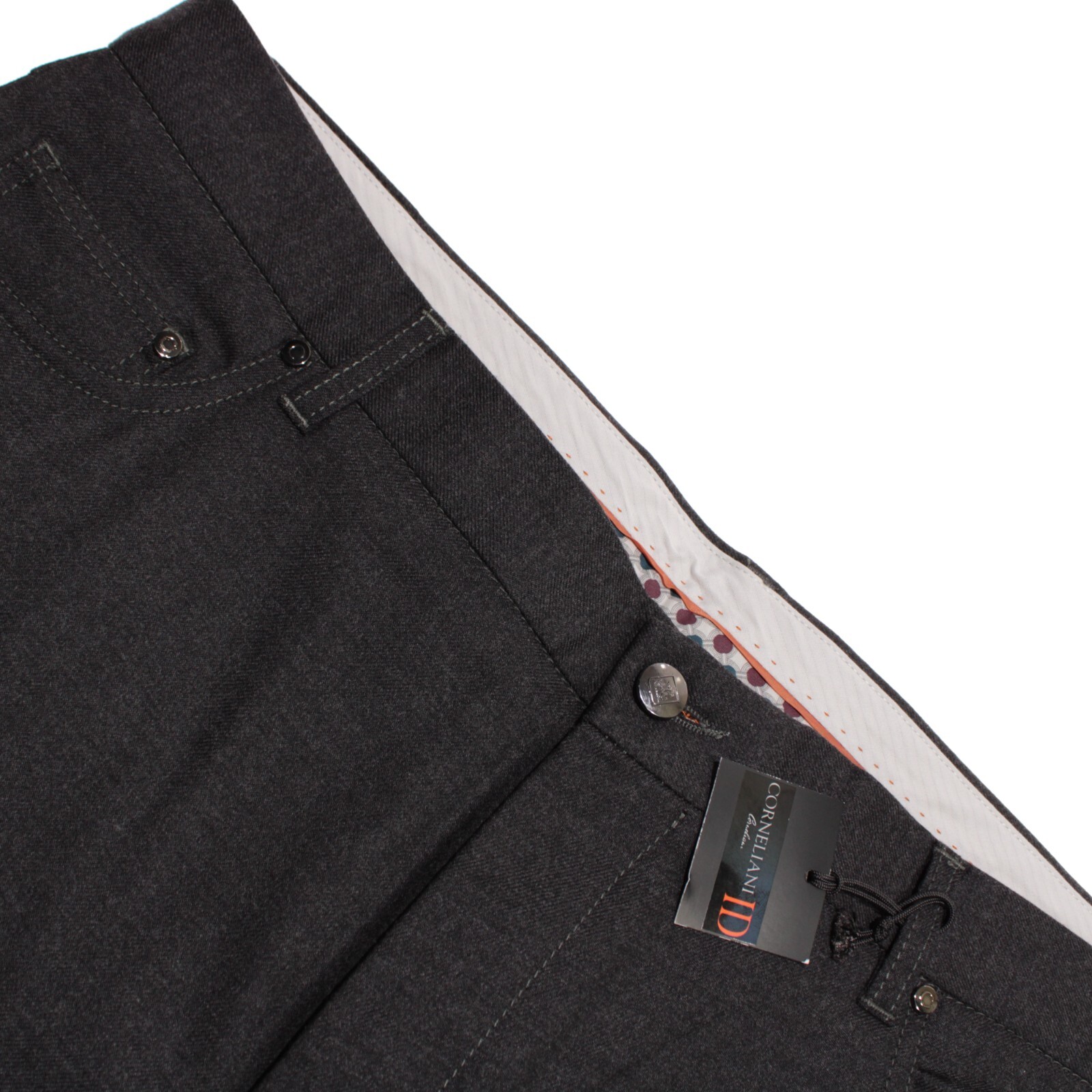 Corneliani NWT Five Pocket Jean Cut Pants Size 58 (US 42) in Gray Wool Blend