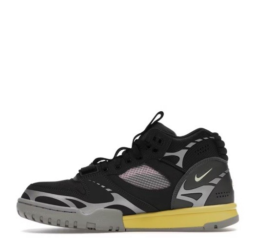 Nike Black Gray Yellow Mid Top Men’s Athletic Sneaker Basketball Casual