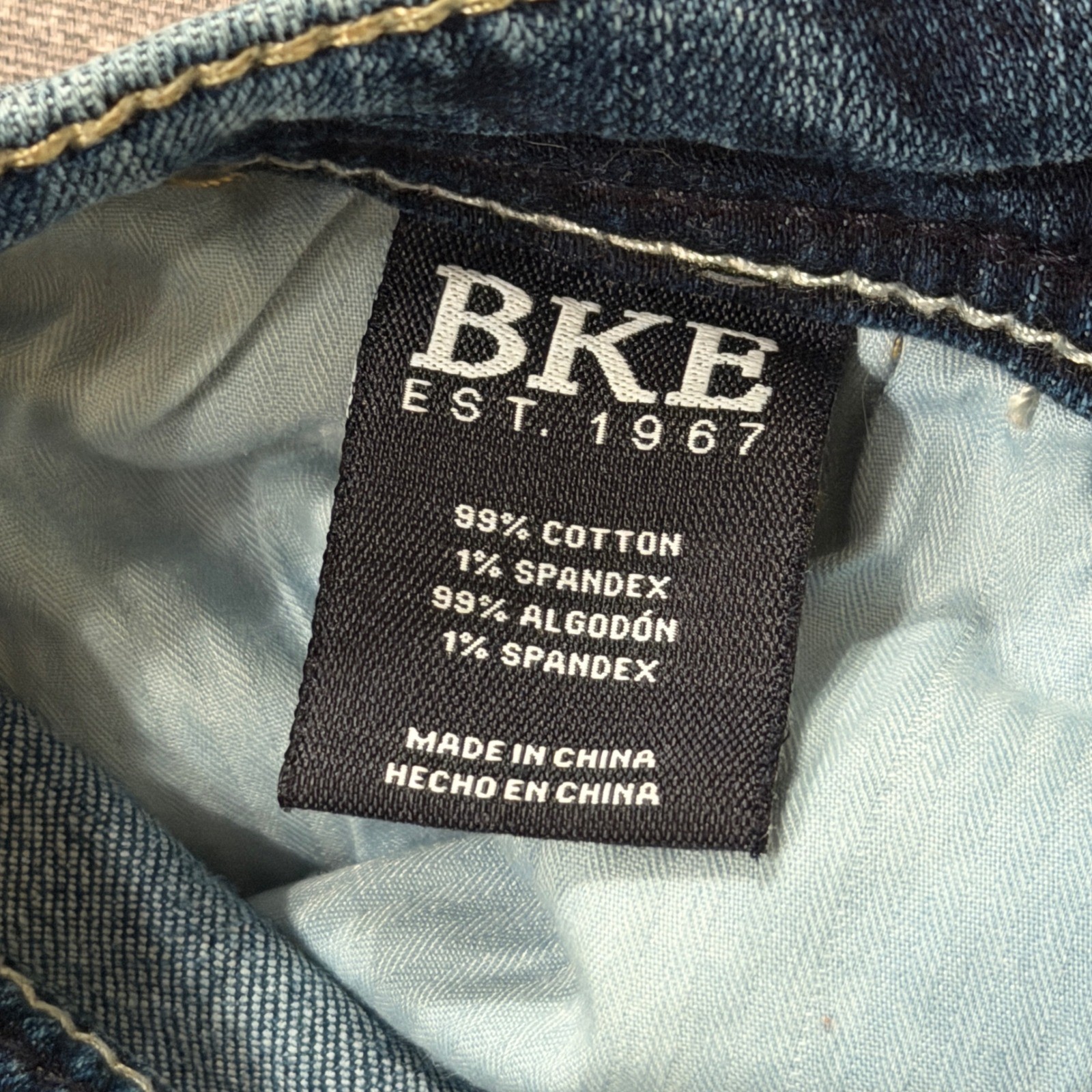 BKE Aiden Mens Straight Leg Jeans 28×32 Medium Wash Blue Denim Stretch