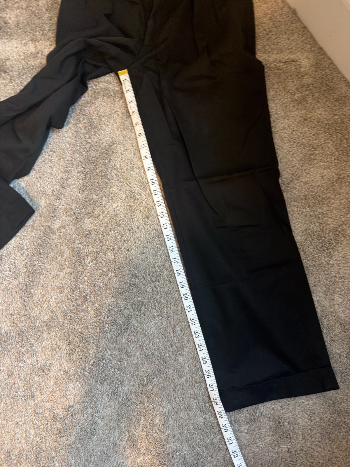 Ralph Lauren Purple Label Pleated Gabardine Trousers, Black
