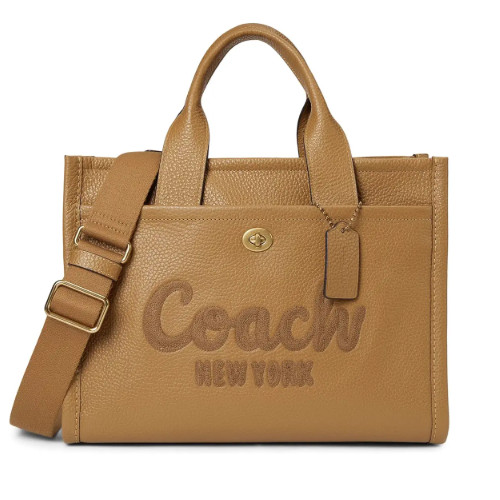 NWT Coach CAM75 Cargo Tote Shoulder Crossbody Bag in Honey Brown Leather 2way