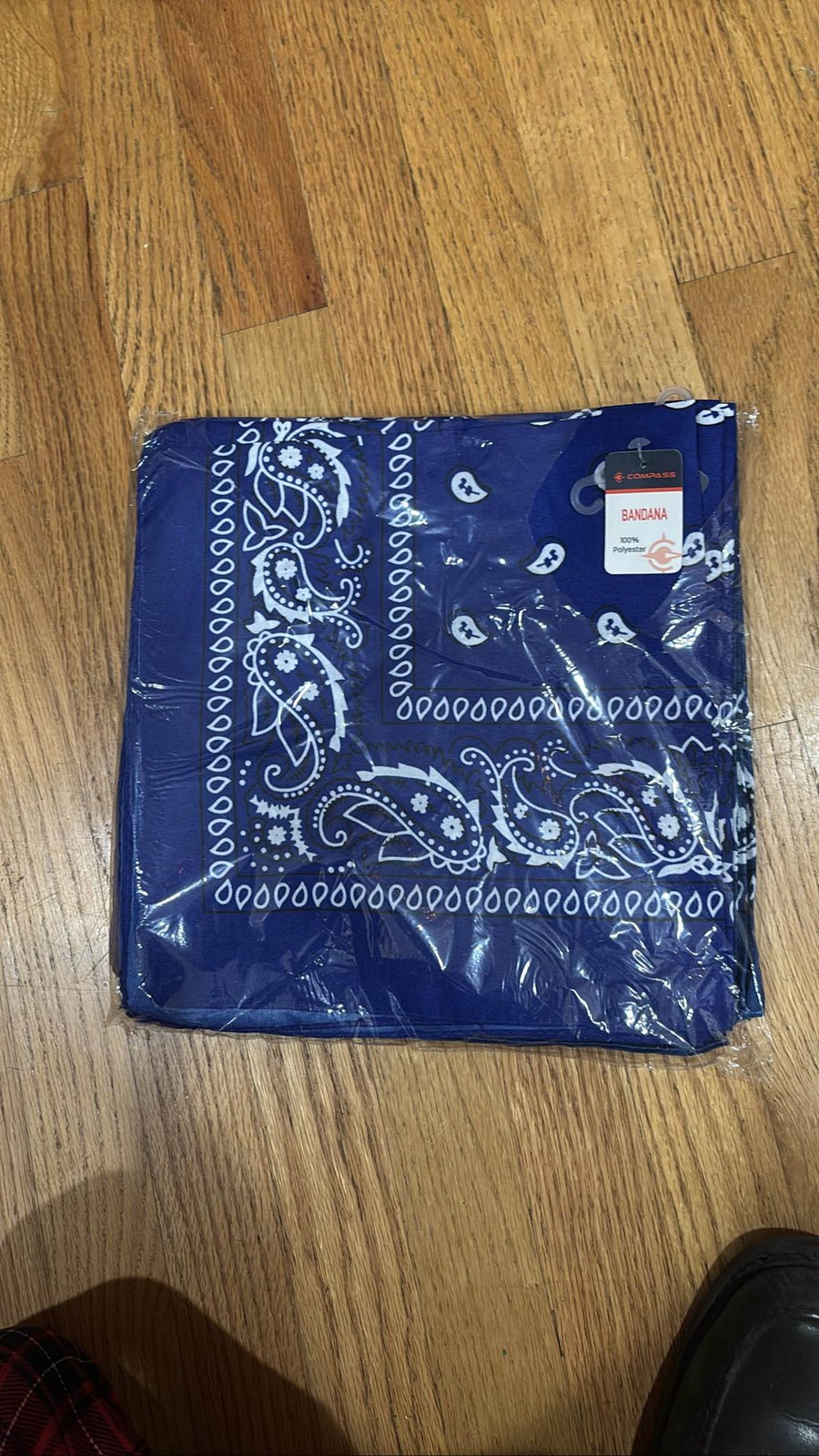 12 Compass 22″ Blue Paisley Bandanas Polyester Headwrap Scarf
