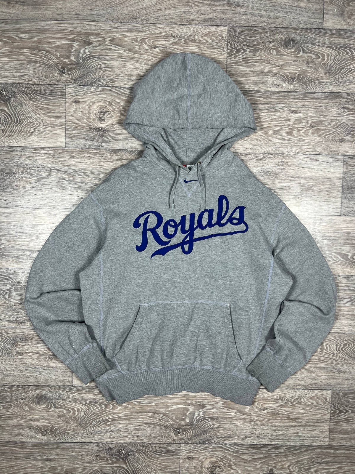 Vintage Team MLB Royals Nike center logo Hoodie Size Large
