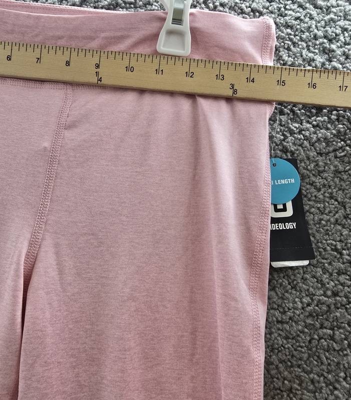 ID Ideology Core Stretch Capri Leggings Big Girls XL Rose Shadow Elastic Waist