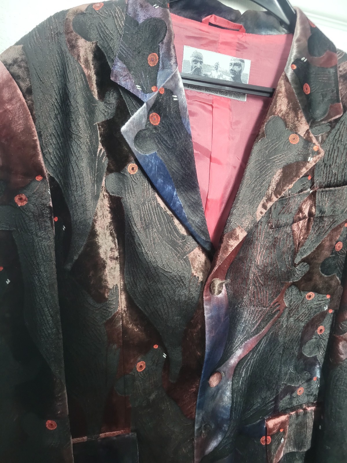 Fiorella Mancini Hand Painted Rat Art Coat, Blazer – Italian Designer