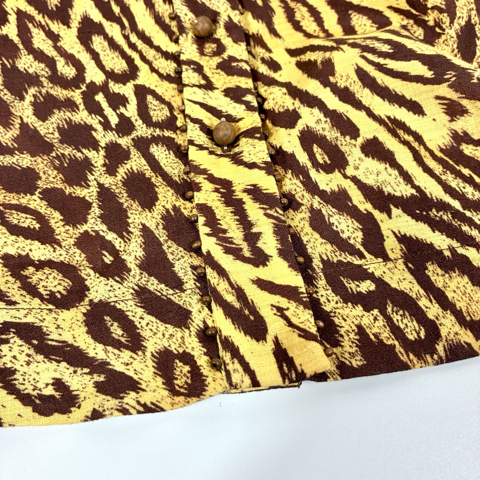 Zimmermann Coco Bead Embellished Leopard Print Cotton Shirt US 6 AU 1 Loose NWT