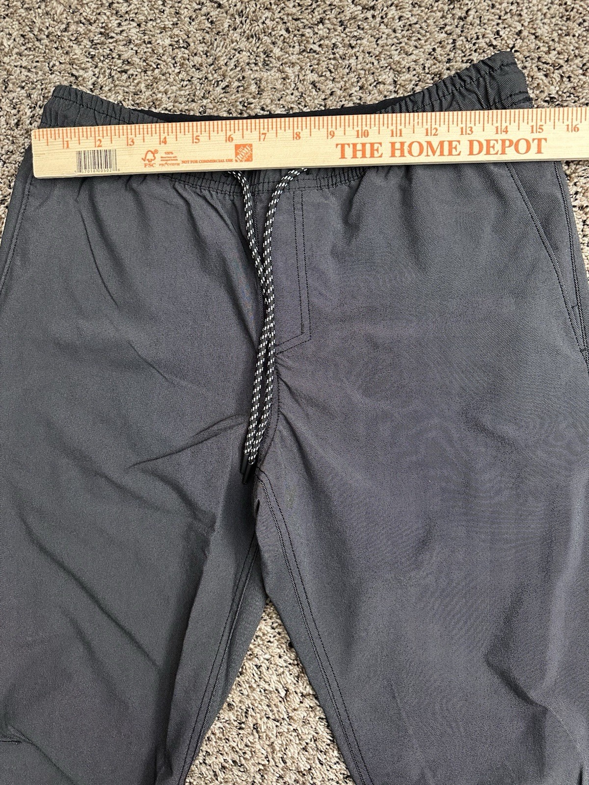 Hurley Men’s Pacer Stretch Twill Elastic Cuffs Jogger Charcoal Gray R1028