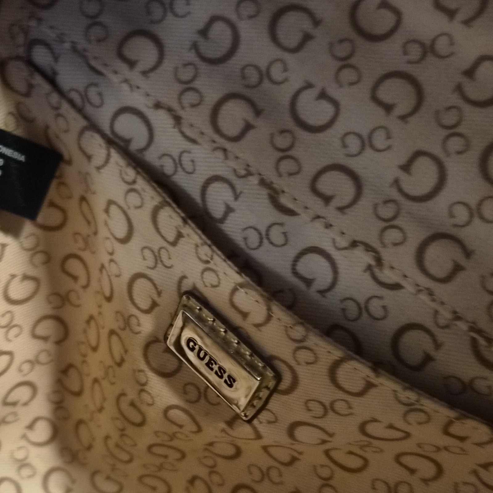 GUESS Women’s Blue Logo Mini Backpack Zip Closure Adjustable Straps Pockets