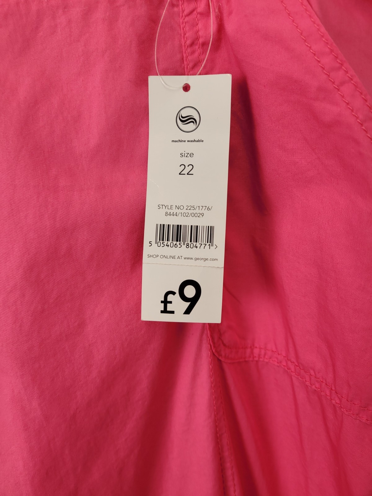 George Cotton Cargo Roll Up Trousers, Ladies 22,Pink, Elasticated, Straps, BNWT