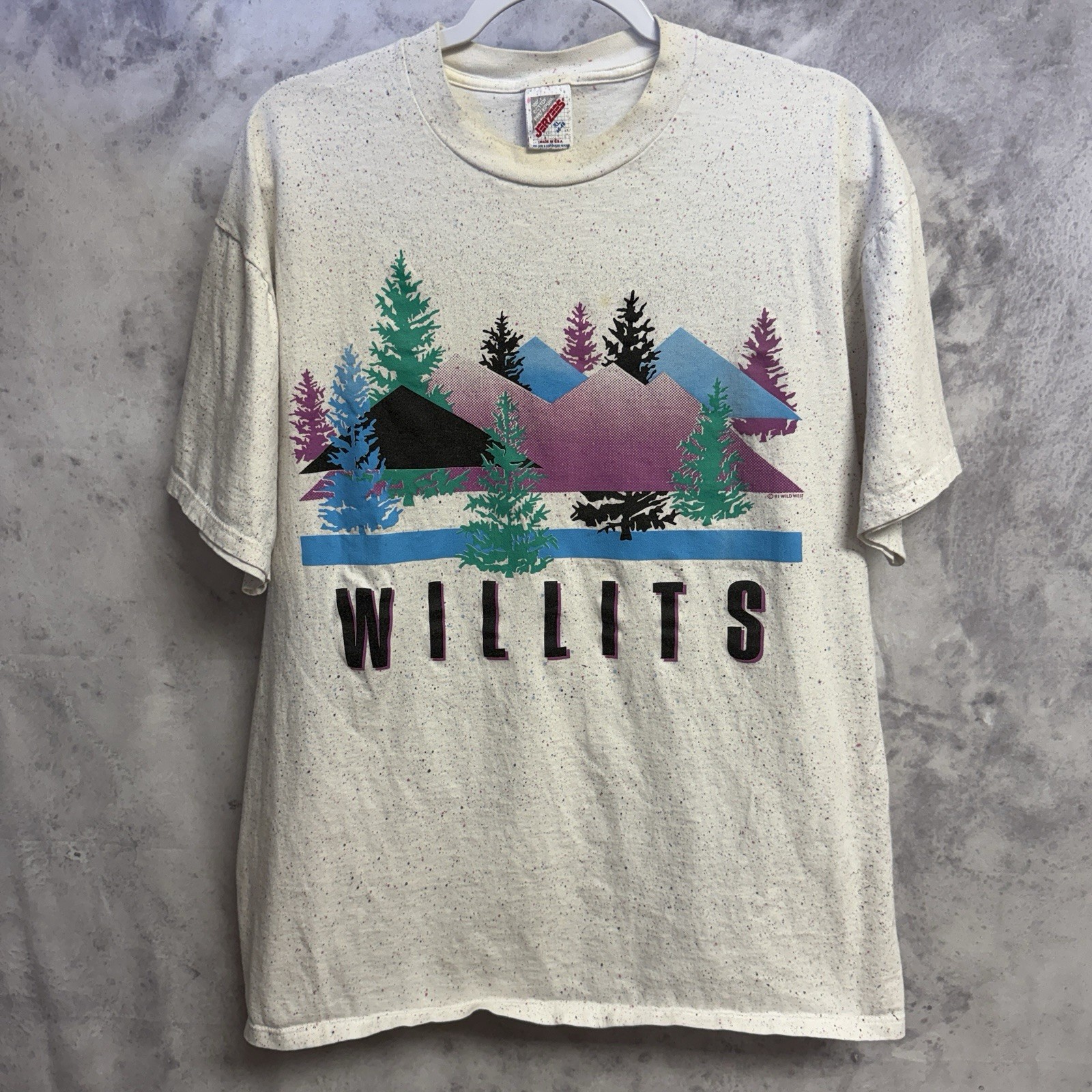 Vintage 90s Willits California T Shirt Mens XL White Travel Tourist USA