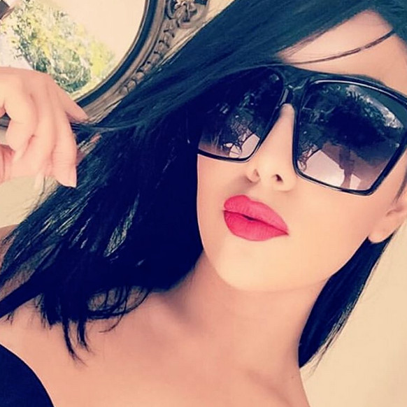 Lauren Flat Top Oversized HUGE Large Square Aviator Women Sunglasses GAFAS SHADZ