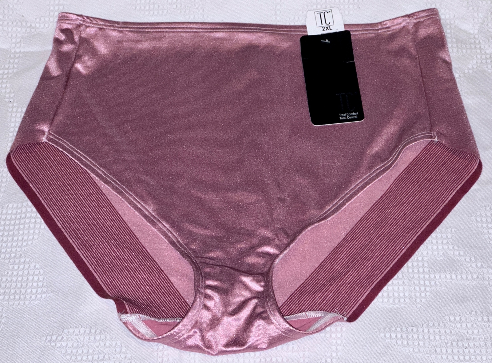 TC FINE INTIMATES Waistline Petunia Pink Medium Control Brief Womens M 6 2XL 9