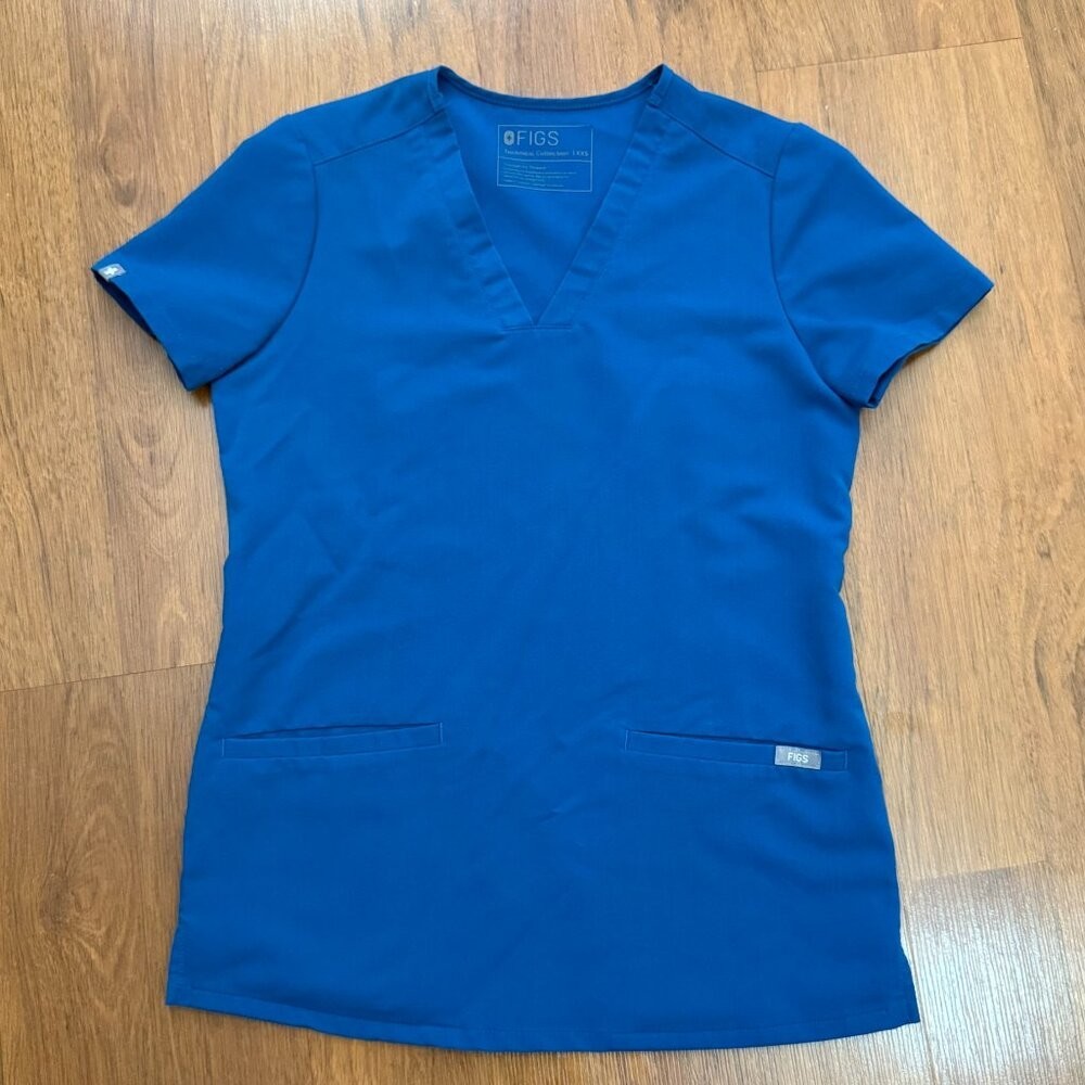 Figs XXS Casma Top XS Zamora Jogger Pants Alps Blue Scrubs Limited Edition