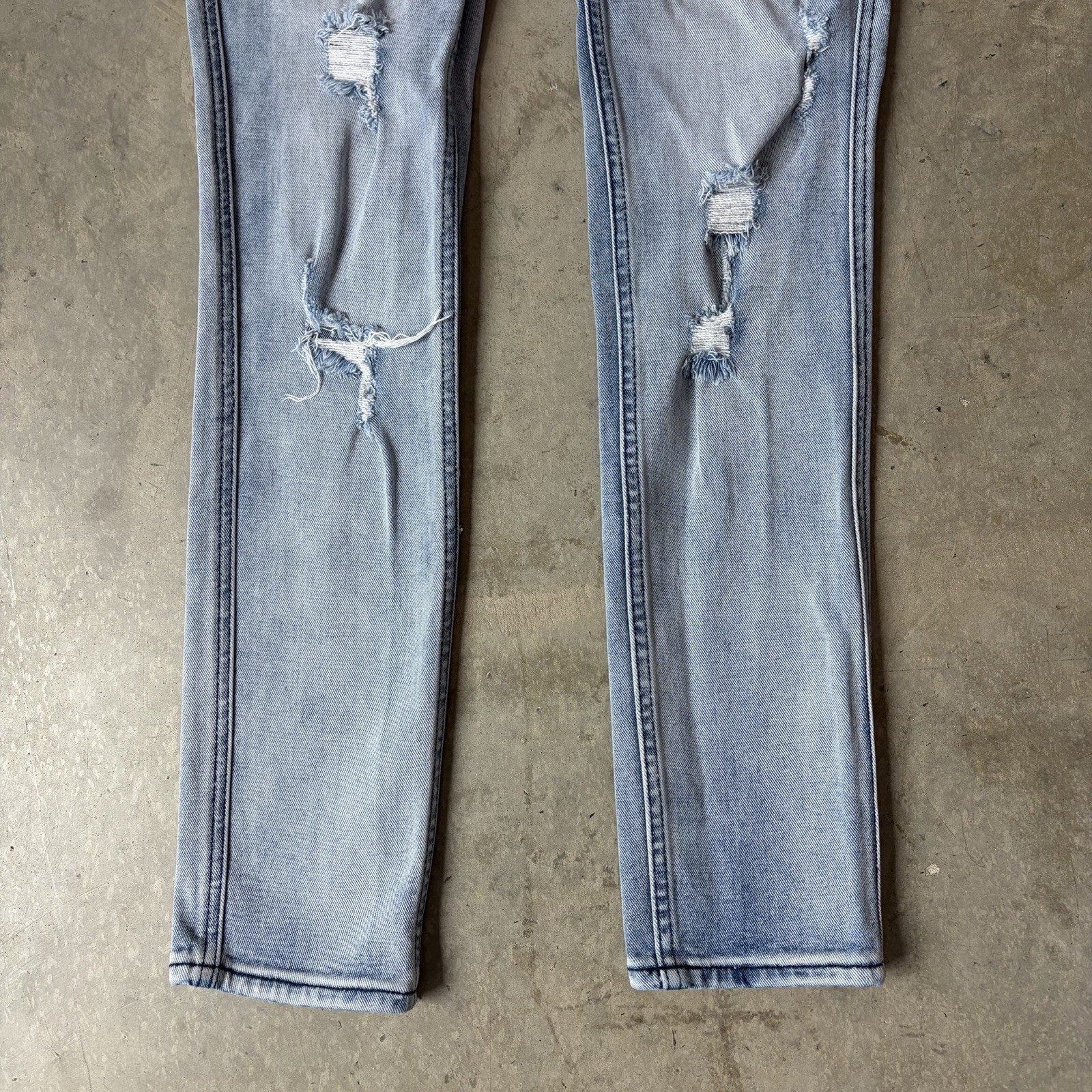 Ksubi Van Winkle Trashed Dreams Jeans Denim Distressed Skinny Light Wash 31×32