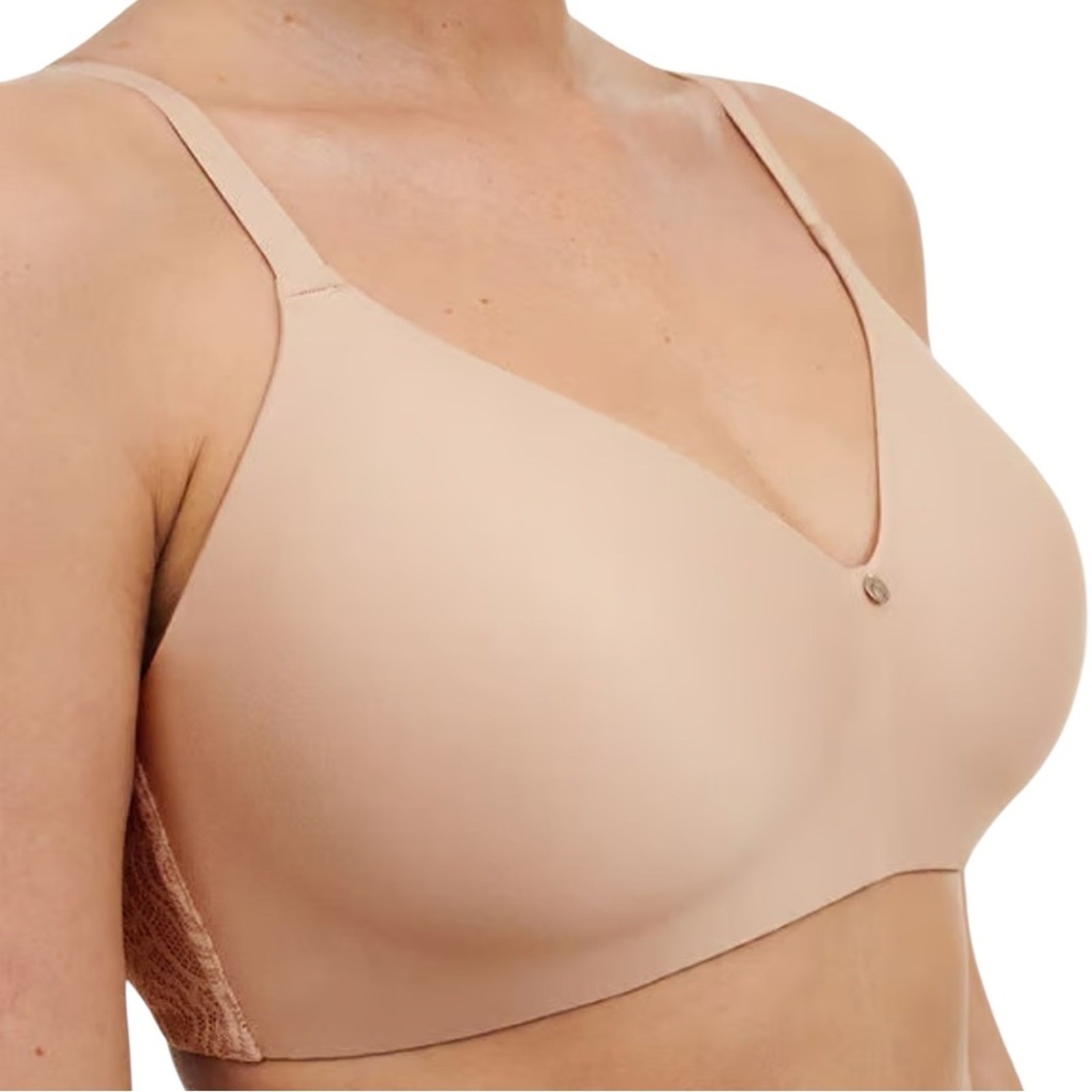 New Chantelle C13BQ9 C Jolie Wirefree T-Shirt Bra Nude Rose – 36B