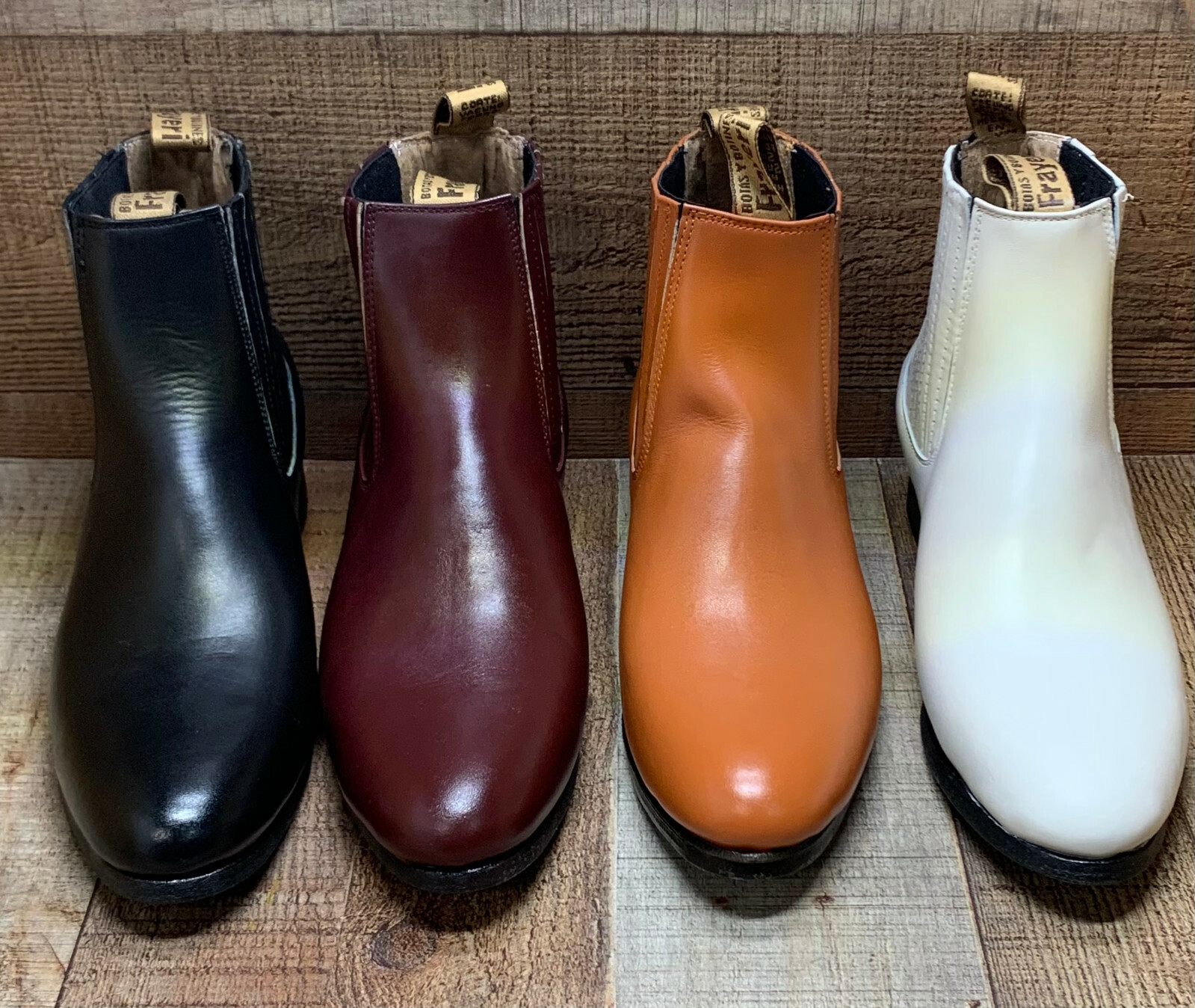 Men Charro Botin Vaquero Redondo Napa Western Cowboy Half boot Chelsea Round Toe