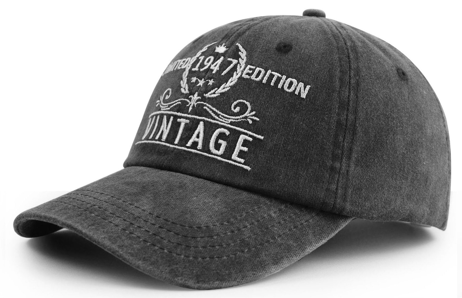 79th Birthday Gifts for Women Men, Funny Embroidered Limited One Size, Black