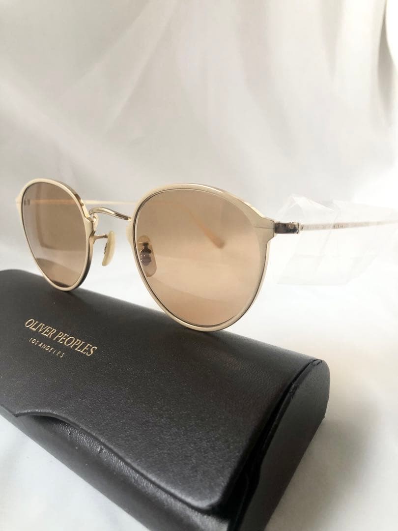 Oliver Peoples Dawson WHTG Sunglasses Antique White Gold UV 99% Used