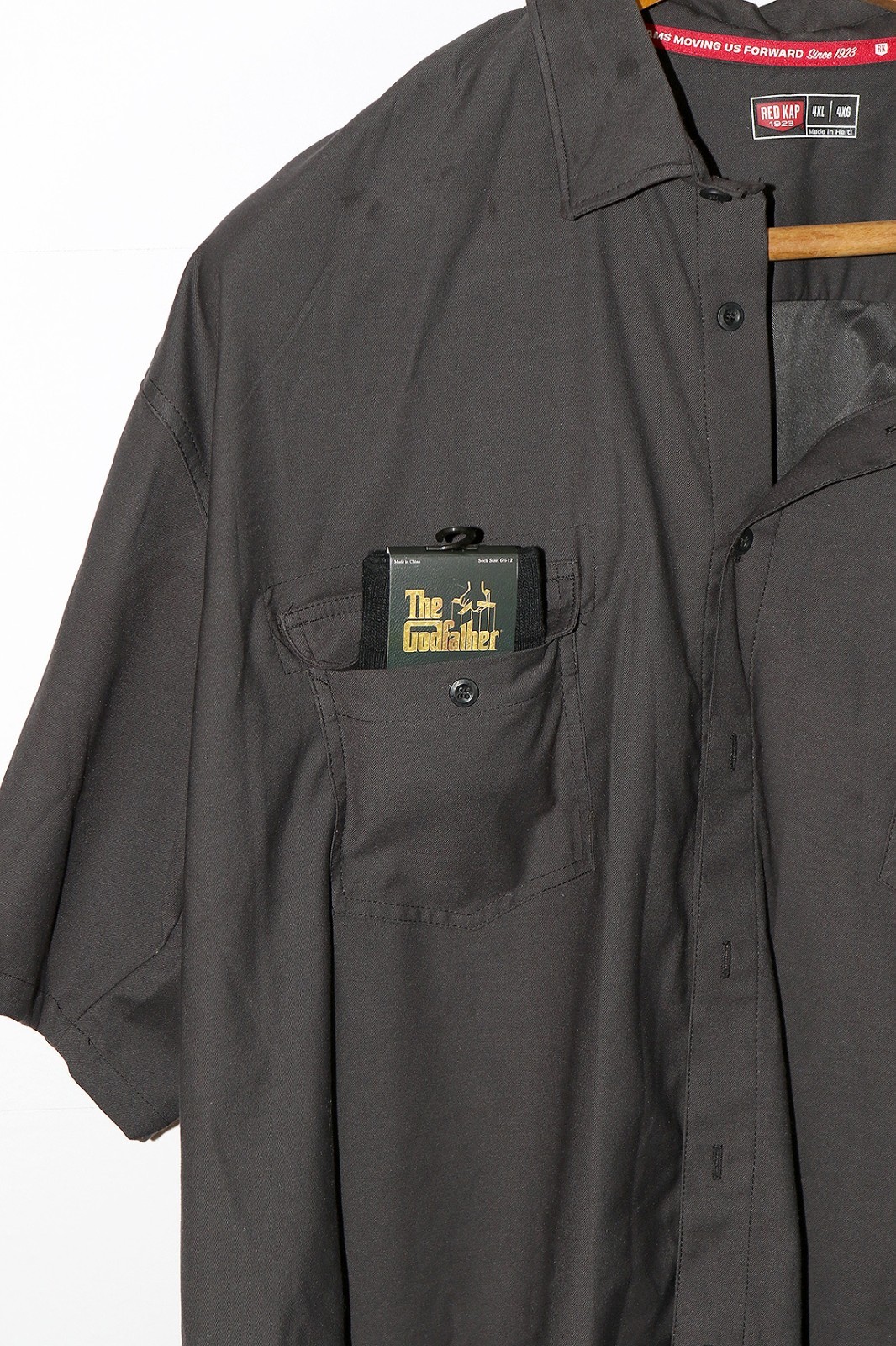 Red Kap Work Shirt 4XL Black Short Sleeve Industrial Uniform Button Up NWT
